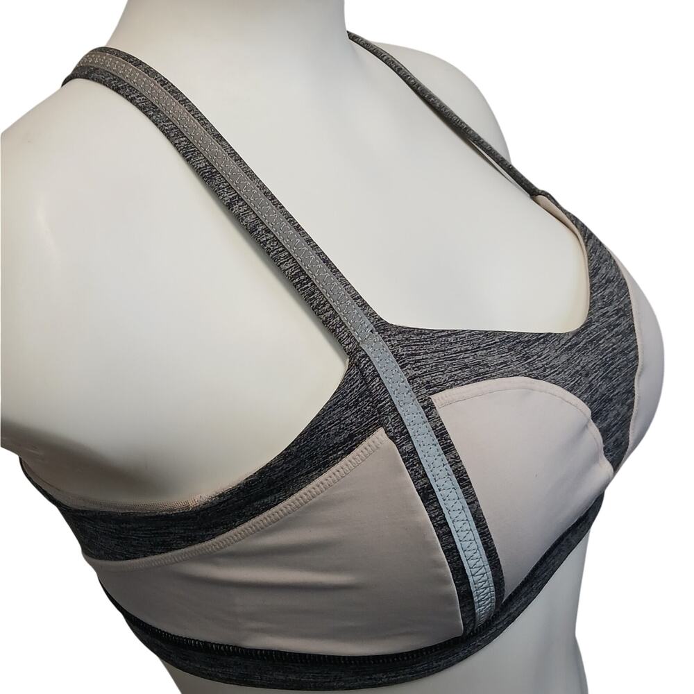 Lululemon Womens 10 Heathered Gray Strappy Crisscross Back Sports Bra - Picture 8 of 10
